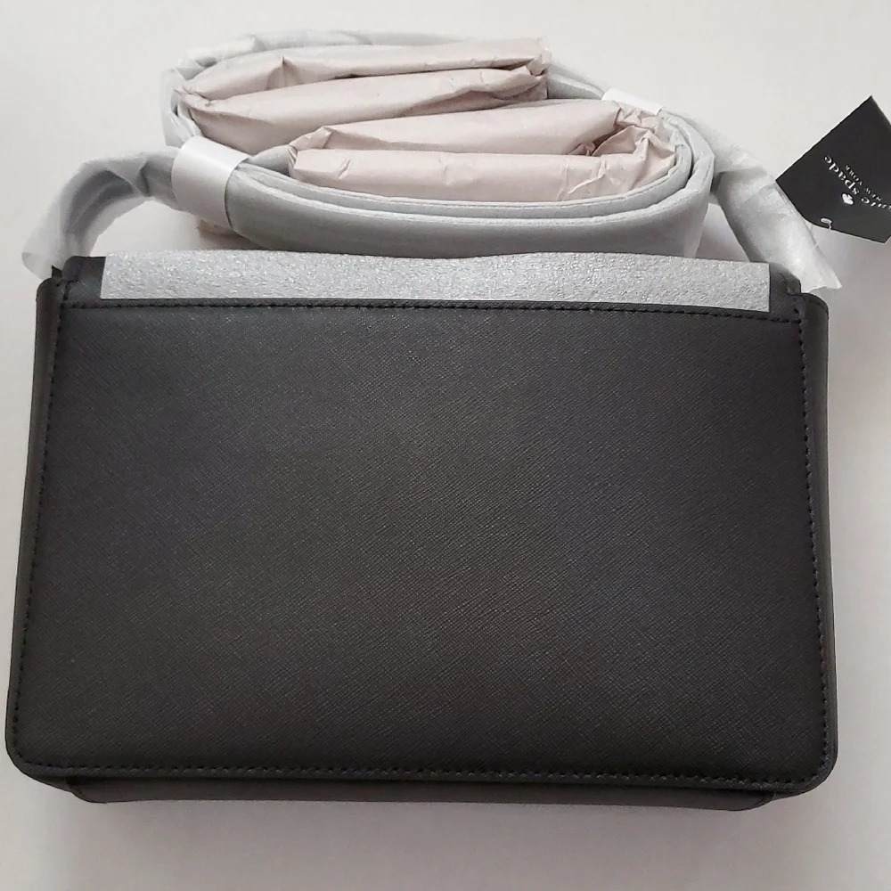 Kate Spade Black Crossbody Bag with Gold Accents